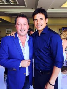 Paul Smolinski with Wales Football Manager Chris Coleman