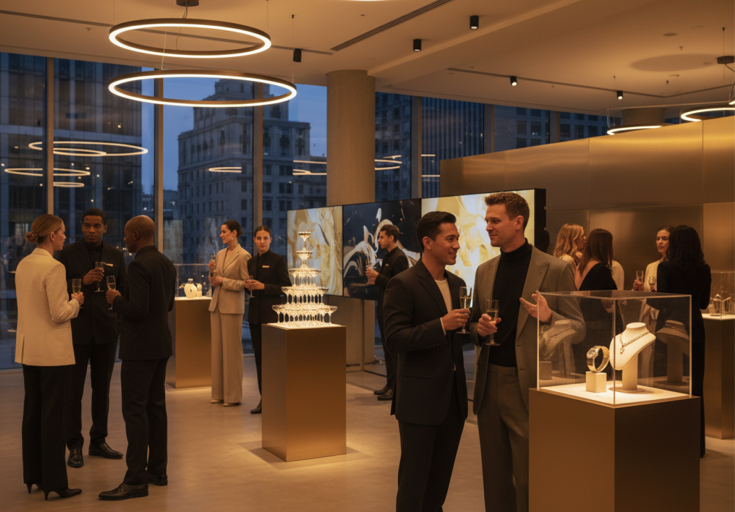 Guests at a luxury brand experience evening