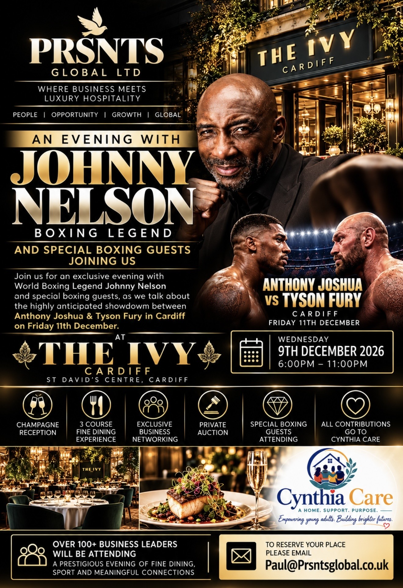 AN EVENING WITH WORLD BOXING LEGEND JOHNNY NELSON MBE