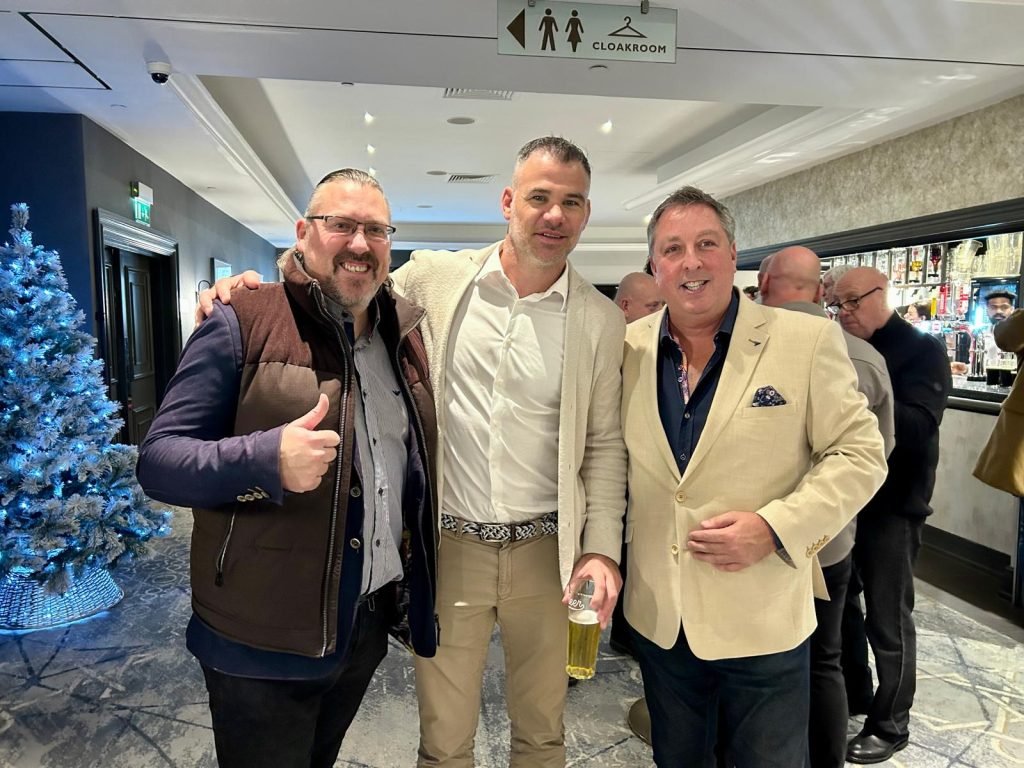 Paul Smolinski with Wales & Lions Rugby Legend Mike Phillips