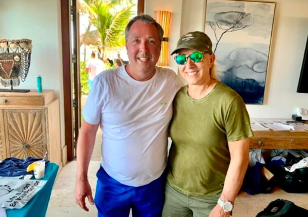 Paul Smolinski with Martina Navratilova